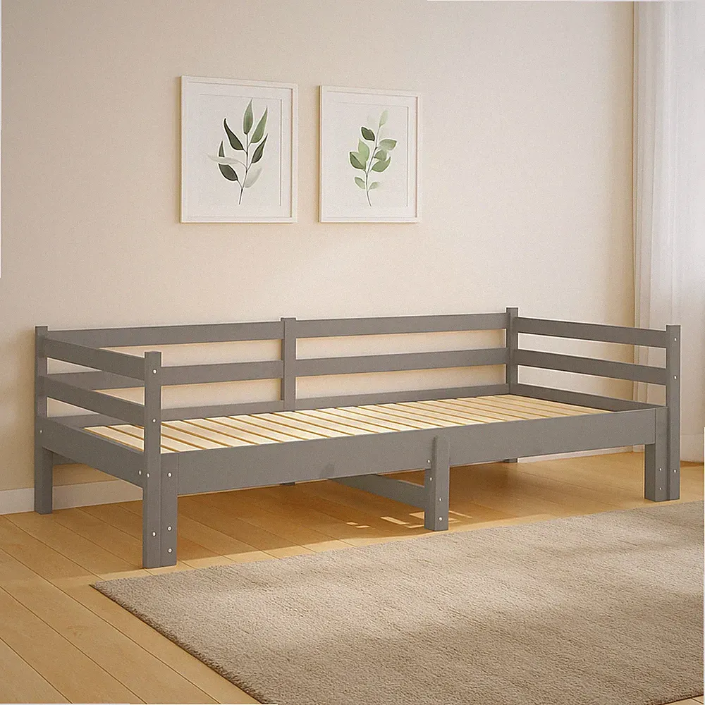 Massivholz Kiefer Tagesbett Bett Couch Ausziehbar 2x 90x200cm