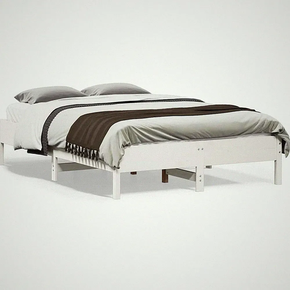Massivholzbett Bett Bettrahmen Bettgestell Schlafzimmerbett Kiefer vidaXL