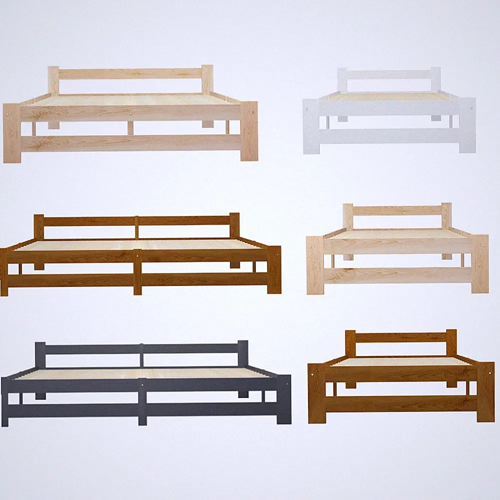Massivholzbett Bett Holzbett Lattenrost Doppelbett Bettgestell Einzelbett Kiefer