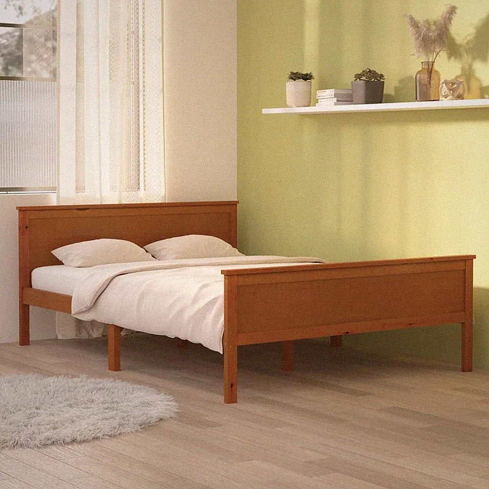 Massivholzbett Bettgestell Bett Holzbett Doppelbett mehrere Auswahl vidaXL