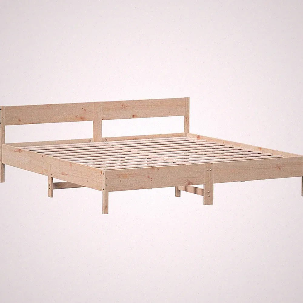 Massivholzbett Bettgestell mit Lattenrost Holz Einzelbett Doppelbett Futonbett