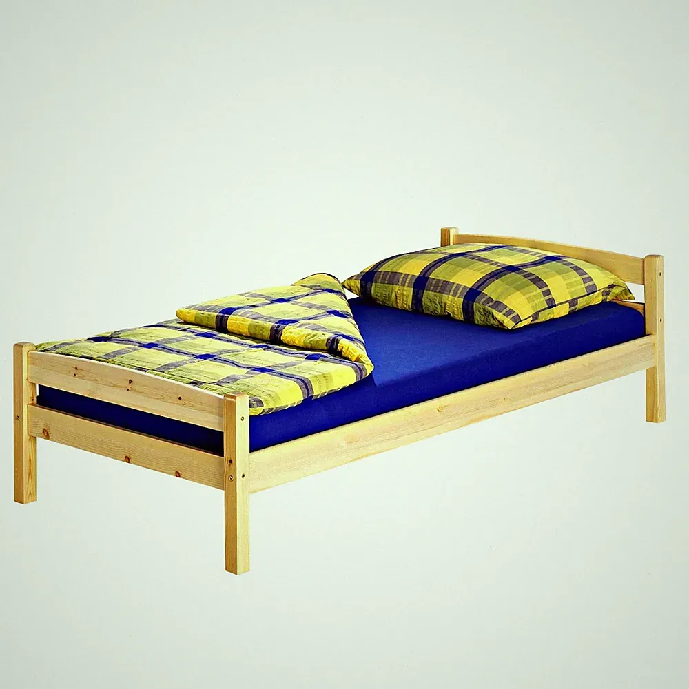 Massivholzbett Einzelbett Bett Kinderbett Jugendbett Kiefer in 2 Farben