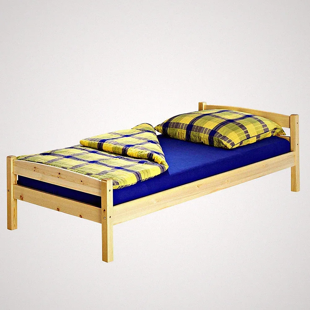 Massivholzbett Einzelbett Bett Kinderbett Jugendbett Kiefer in 2 Farben