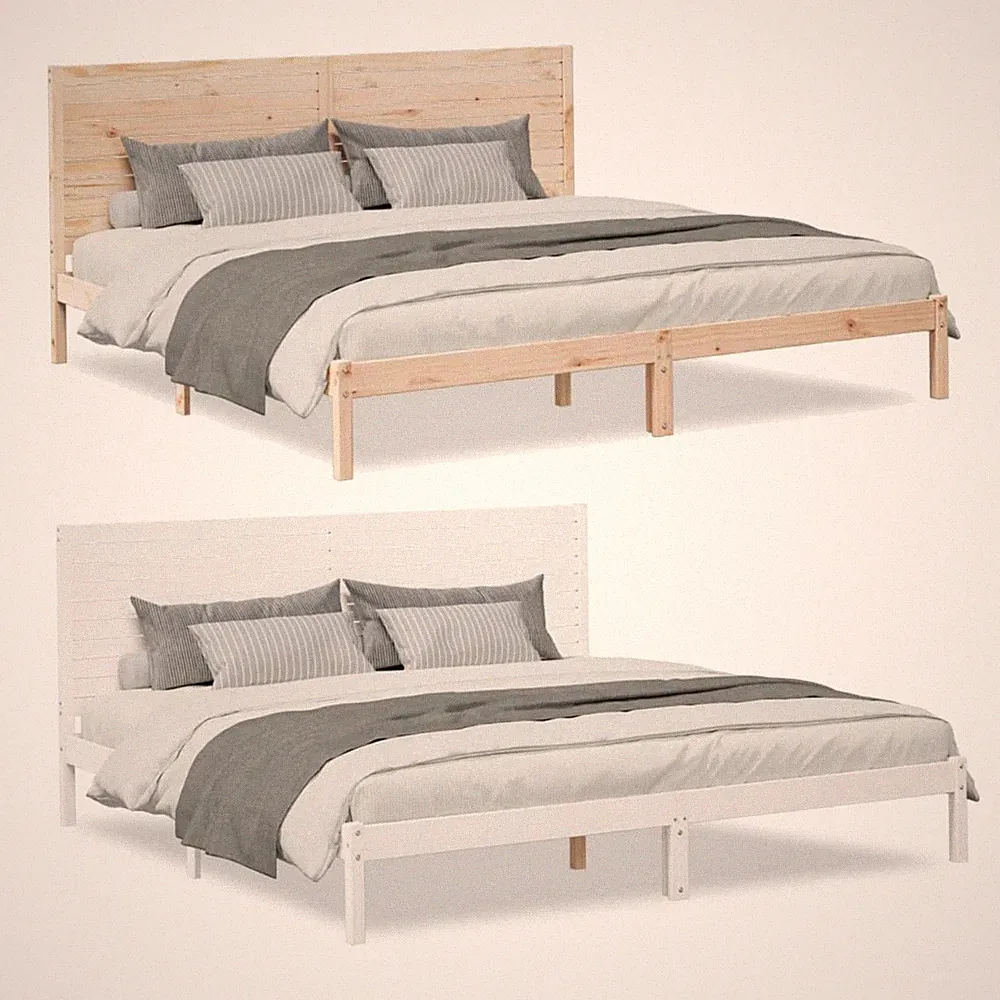 Massivholzbett Einzelbett Doppelbett Bettgestell Bett Holzbett mit Lattenrost
