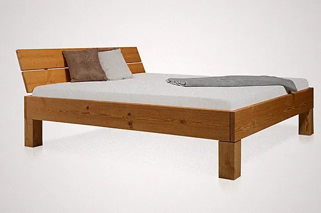 Massivholzbett Futonbett Bett Holzbett Doppelbett 160x200 cm CURBY THERMO-Fichte