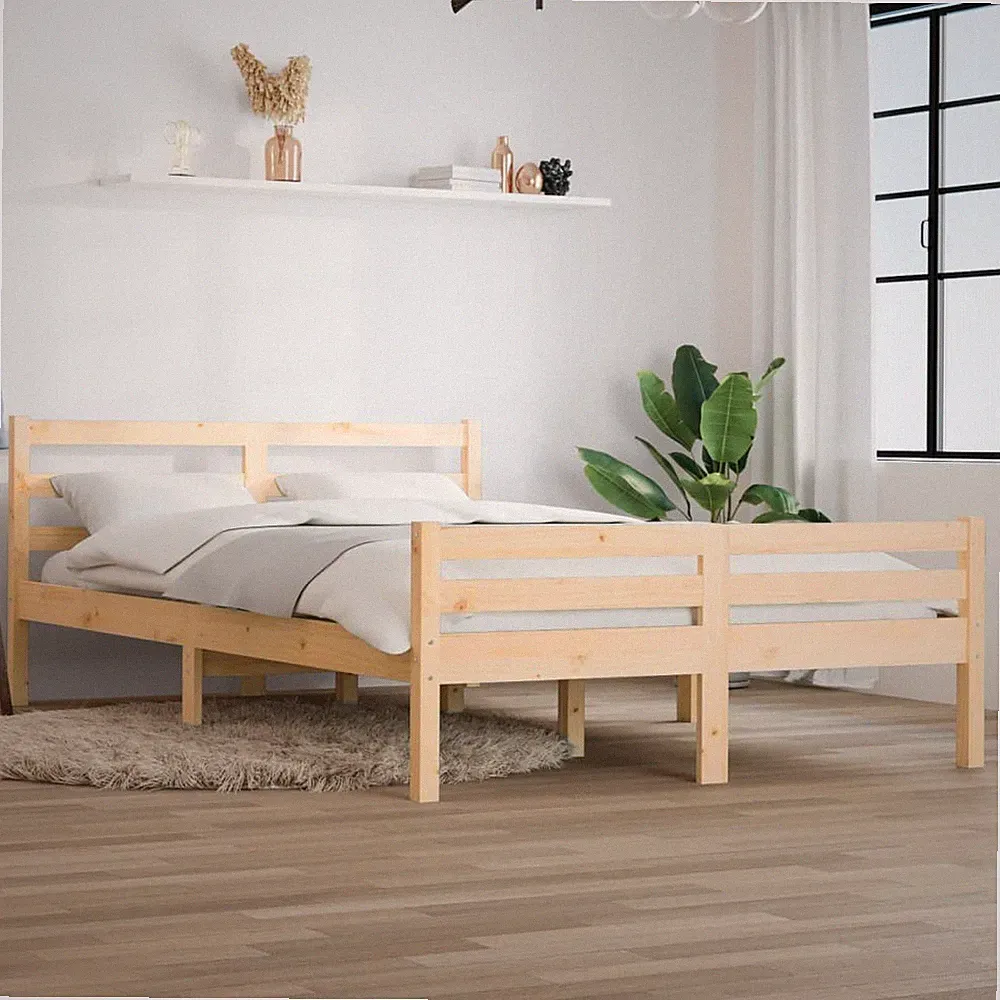 Massivholzbett Holzbett Bett Bettgestell Lattenrost Schlafzimmerbett vidaXL