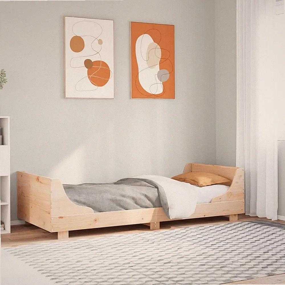Massivholzbett Holzbett Bett Bettgestell mit Kopfteil Lattenrost Kiefer vidaXL