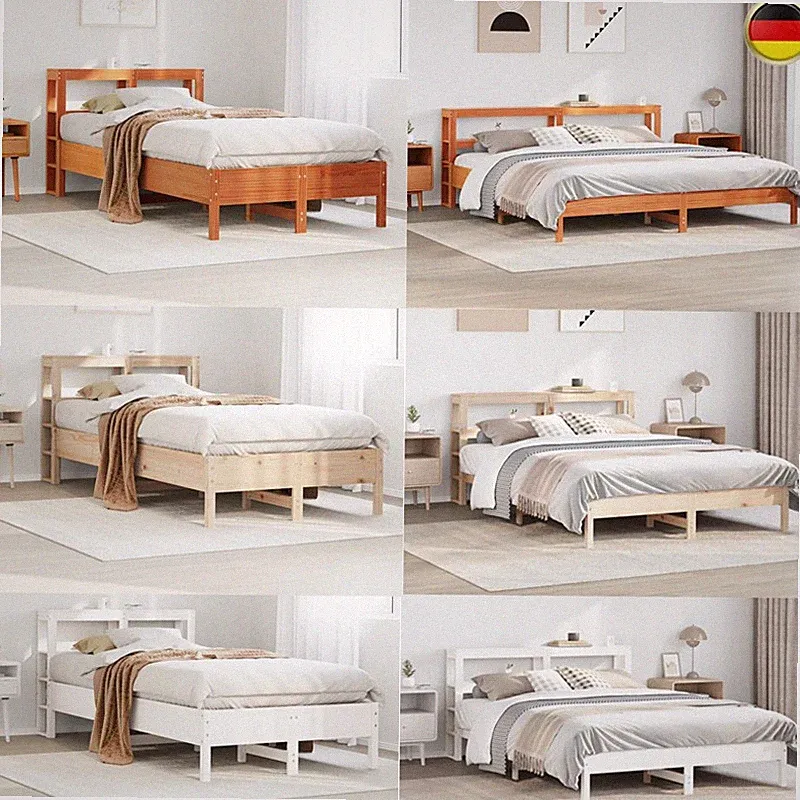 Massivholzbett Holzbett Kiefernholz Bett Bettgestell Einzelbett Doppelbett