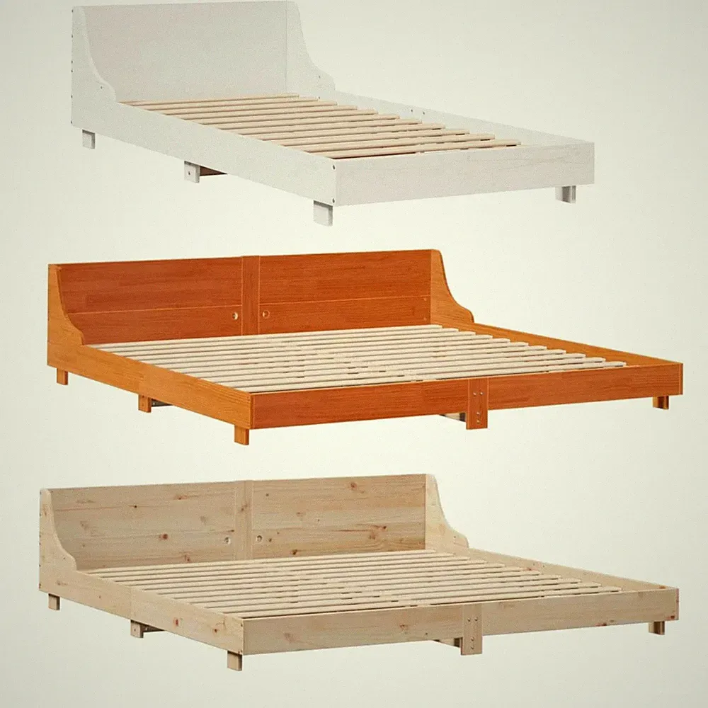Massivholzbett Holzbett Kiefernholz Lattenrost Einzelbett Doppelbett Bettgestell