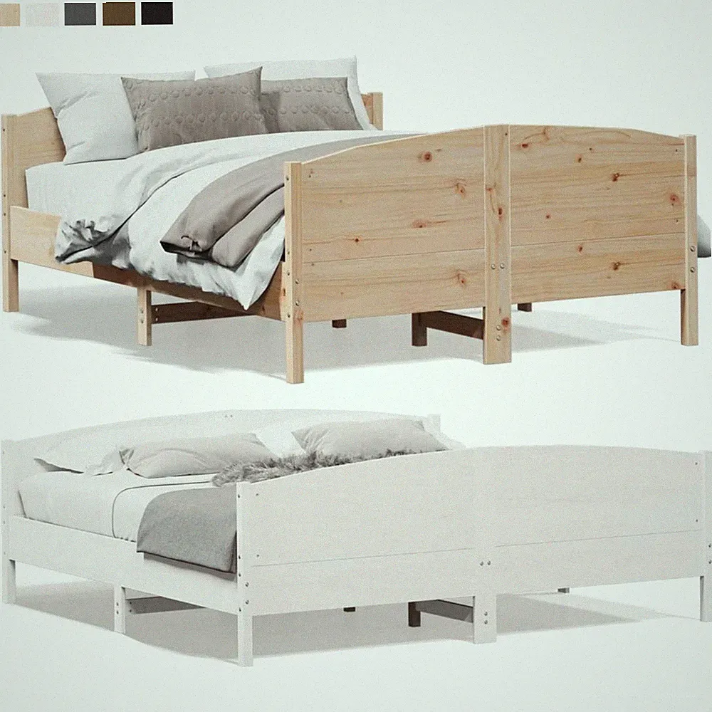 Massivholzbett Holzbett Lattenrost Einzelbett Doppelbett Bettgestell Gästebett