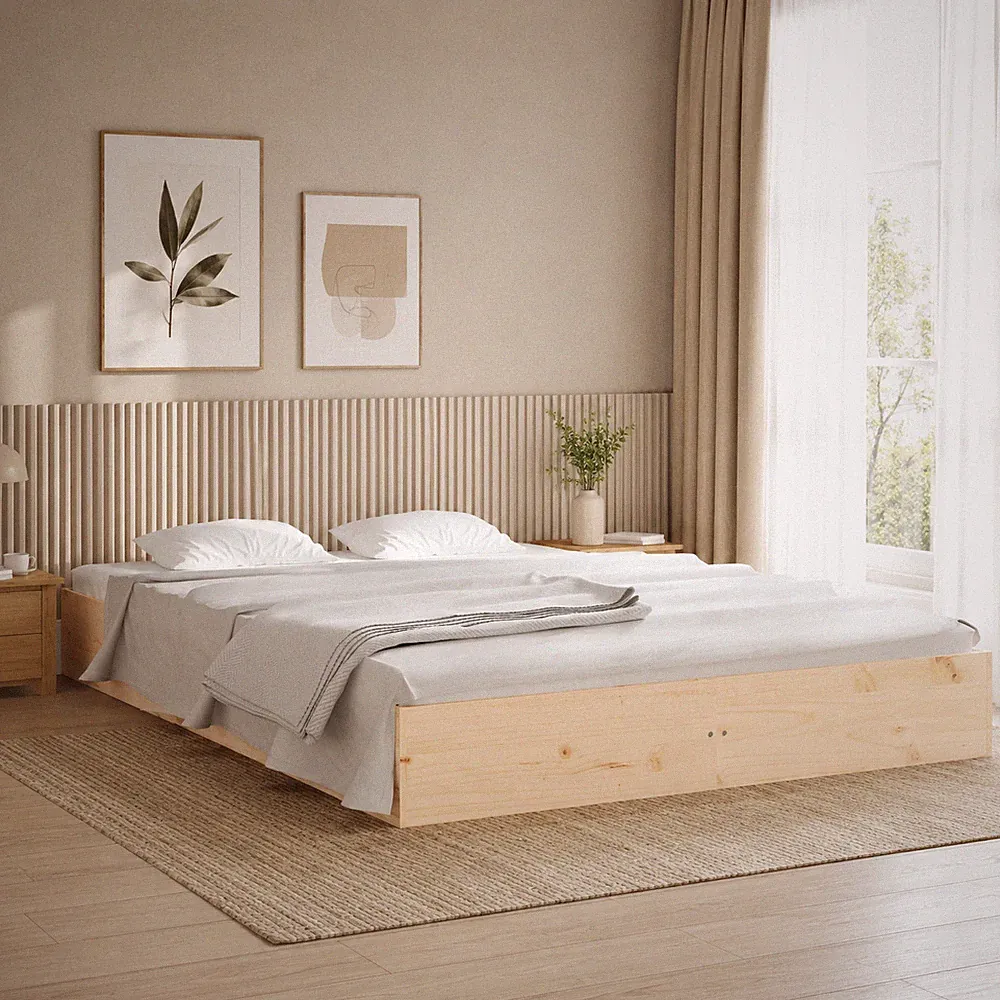 Massivholzbett Kiefer Bettgestell Holzbett Doppelbett Schlafzimmer | 160 x 200cm