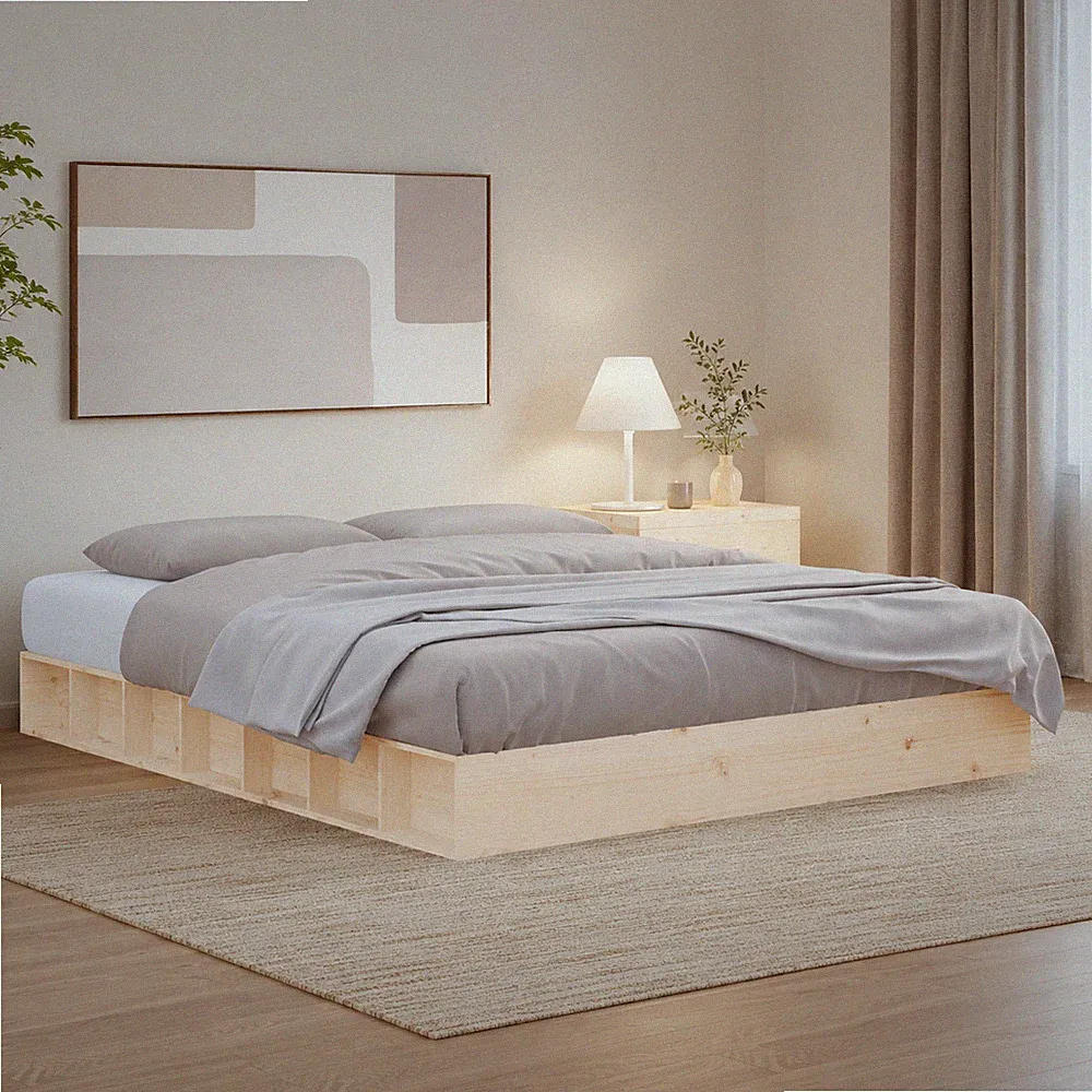 Massivholzbett Kiefer Bettgestell Holzbett Doppelbett Schlafzimmer | 180 x 200cm