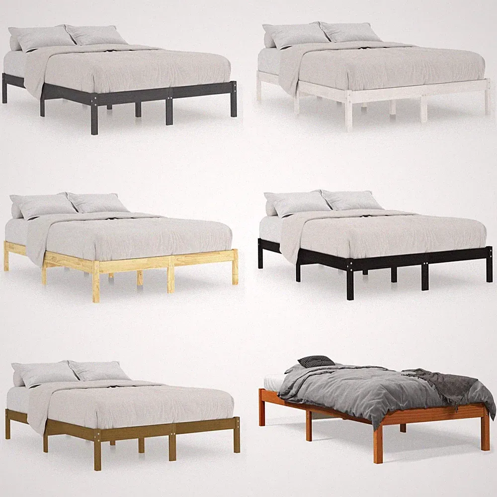 Massivholzbett Kiefer Holzbett Massivholzbett Bettgestell Einzelbett Doppelbett