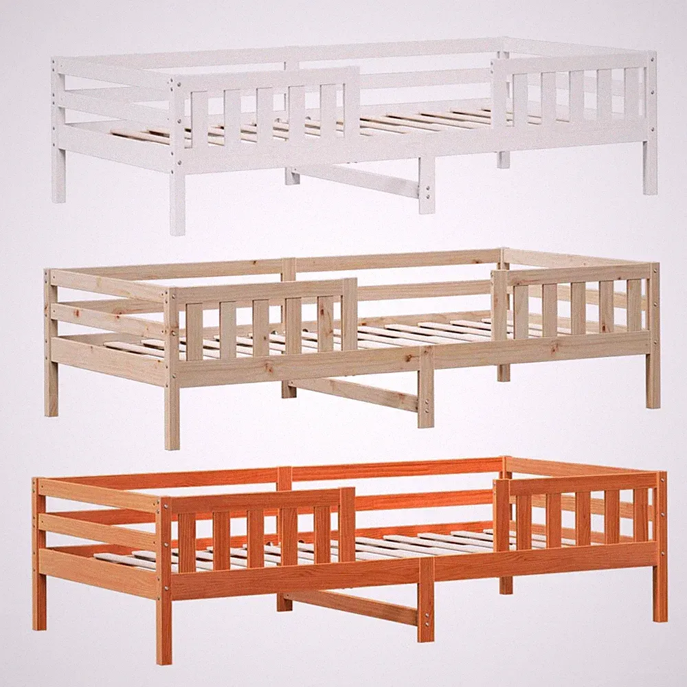 Massivholzbett Kiefernholz Holzbett Einzelbett Jugendbett Kinderbett Bettgestell