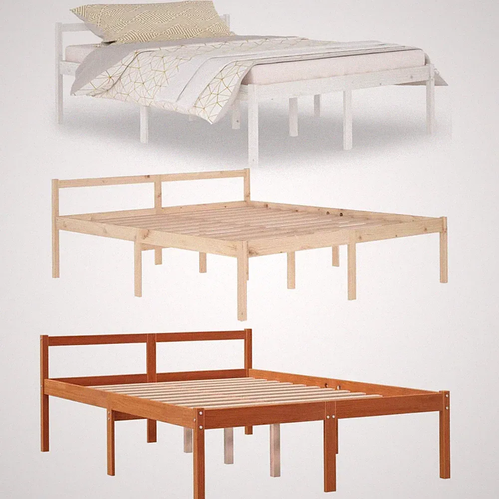 Massivholzbett Massivholz Einzelbett Doppelbett Bettstell Bettrahmen Jugendbett