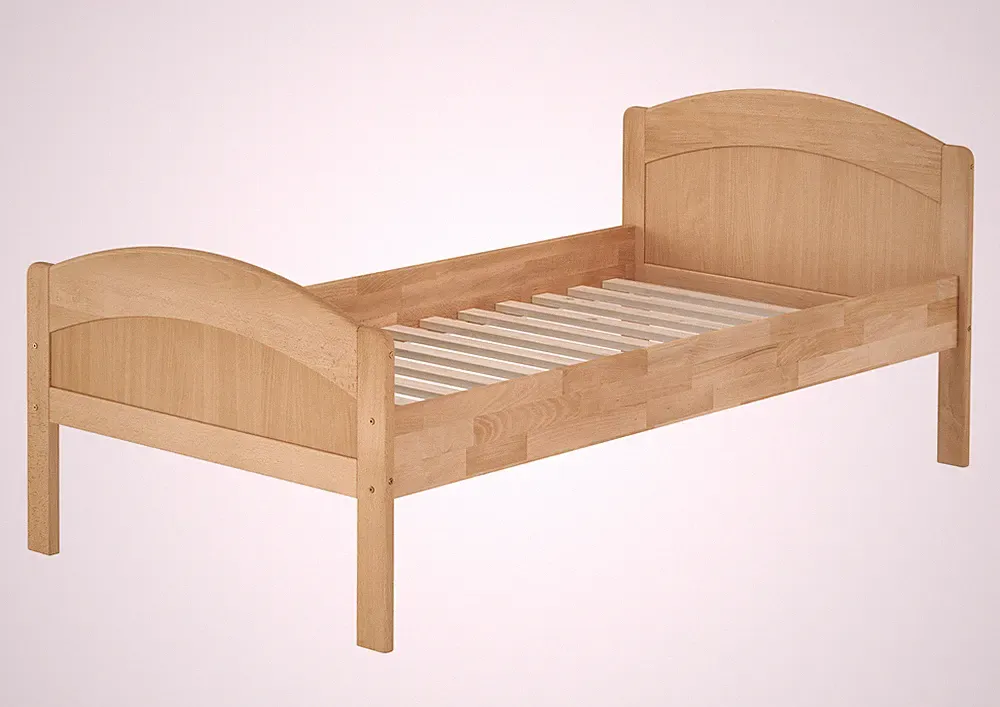 Massivholzbett Seniorenbett Buche100x200 Gestell Rollrost Einzelbett Gästebett