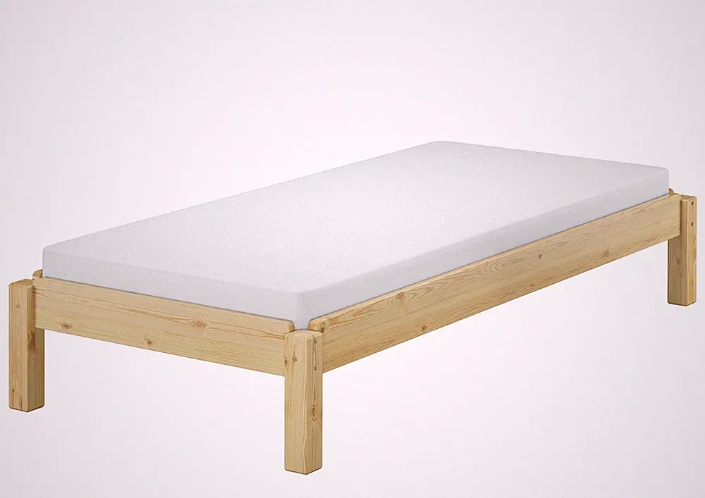 Massivholzbett Stapelbett Kiefer 80x200 Einzelbett stapelbar Gästebett Holzbett