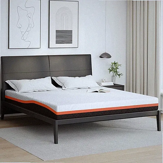 Matratze Weiß und Schwarz Jacquard-Stoff Gelmatratze Memory Foam Bett vidaXL