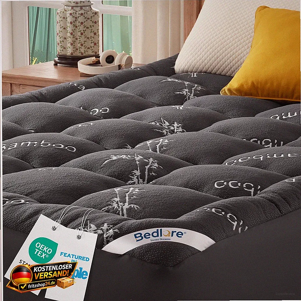 Matratzen Topper 140x200cm Atmungsaktiv Dunkelgrau Ergonomisch für Boxspringbett
