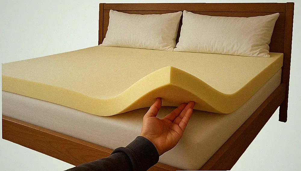 MEMORY-SCHAUM MATRATZENAUFLAGE ETAGENBETT, EINZEL, S DOPPEL, DOPPEL 1" BIS 5" DICK