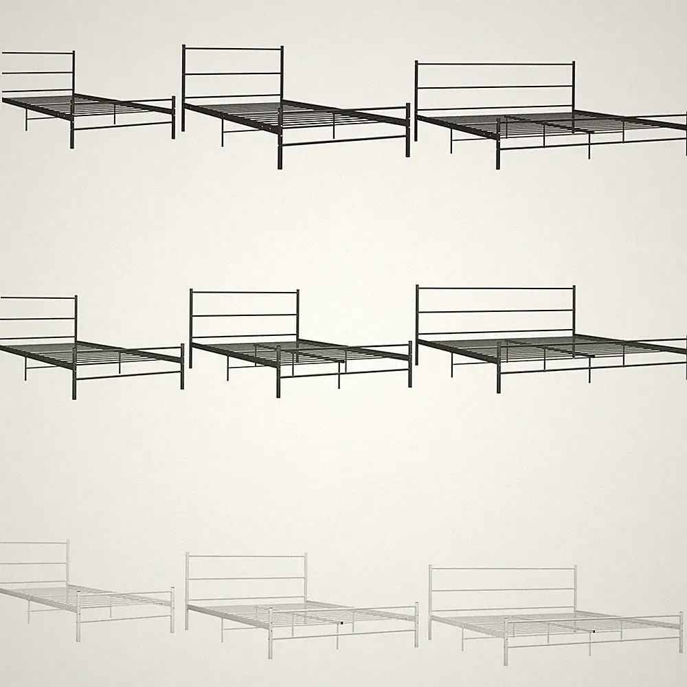 Metall Bettgestell Bettrahmen Lattenrost Einzelbett Doppelbett (90-200)x200cm