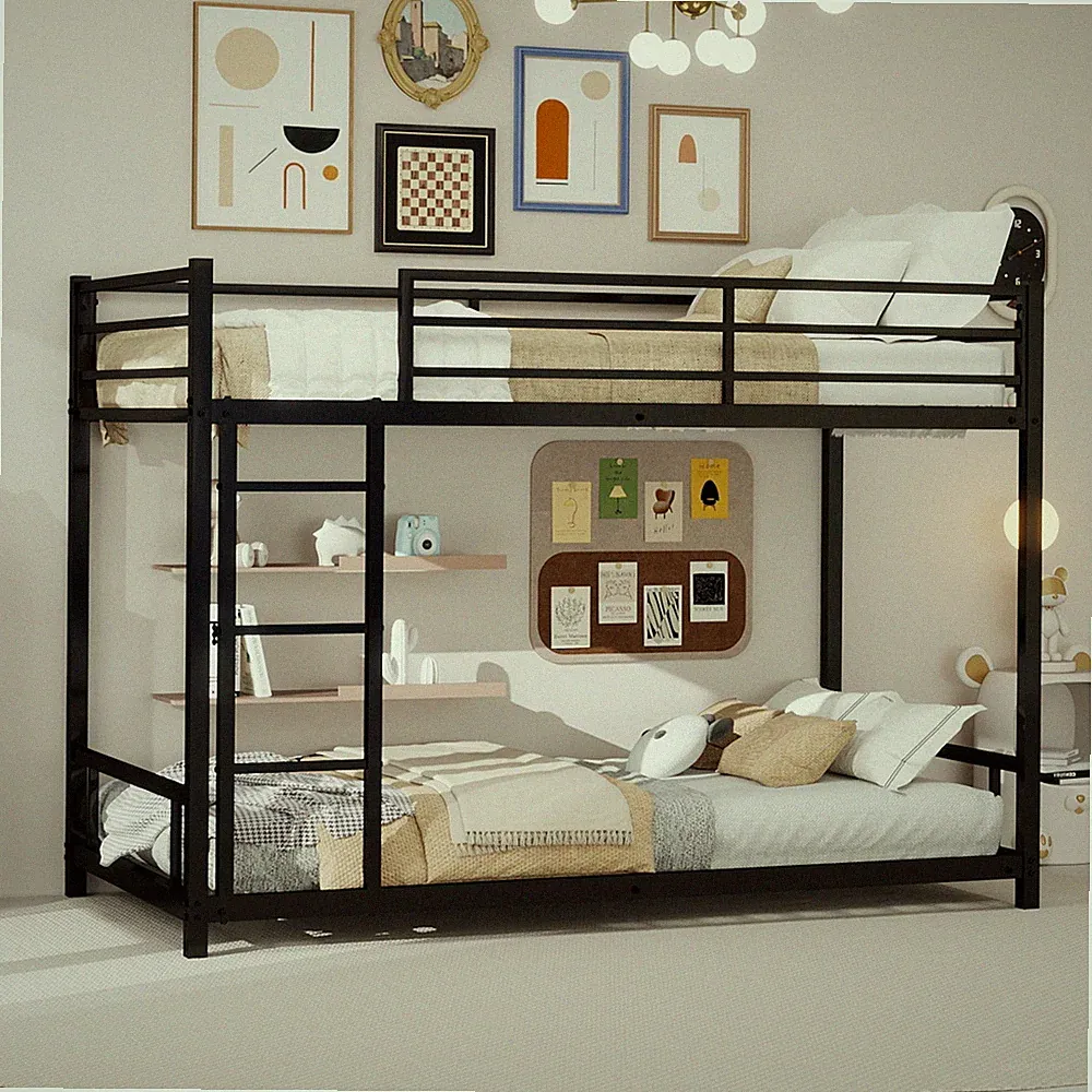 Metall Etagenbett Bettrahmen Kinderbett Bettgestell Doppelstockbett 90x190cm