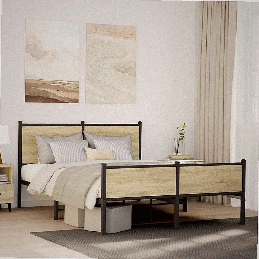 Metallbett Bett Bettgestell Bettrahmen Lattenrost Schlafzimmerbett vidaXL