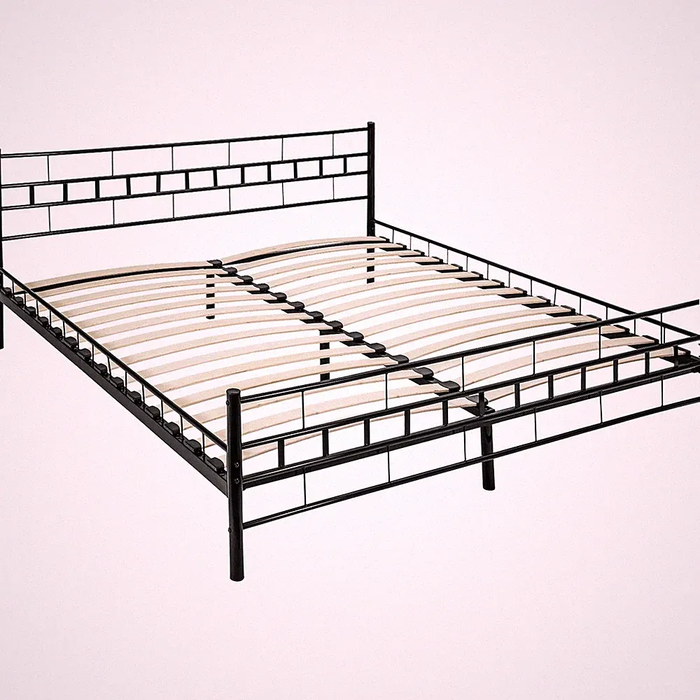 Metallbett Bettgestell Lattenrost Bettrahmen Schlafzimmer Doppelbett modern