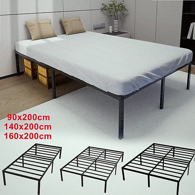 Metallbett Bettrahmen Rahmen Klappbar Bettgestell Liegegestell Bett 90/140/160cm