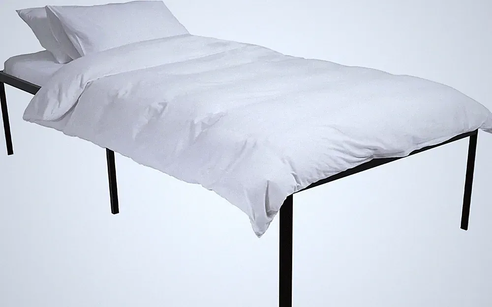 Metallbett mit Lattenrost Bettgestell mit Stauraum 200x90x41 cm