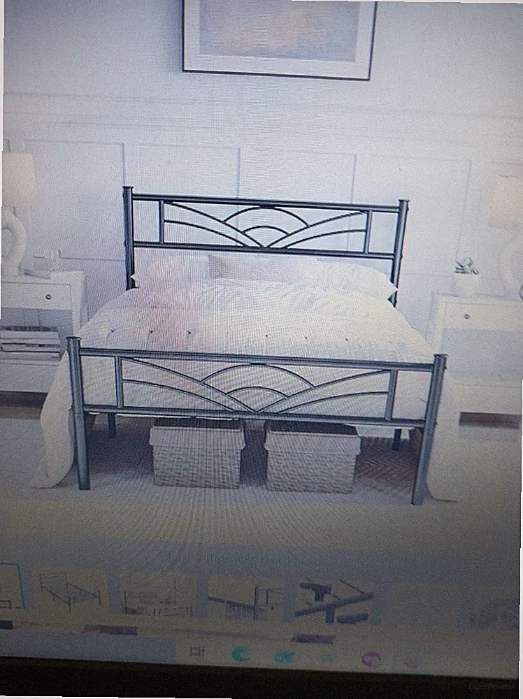 Metallbett mit Lattenrost und Matratze, schwarz, pulverbeschichtet, 90 x 200 cm