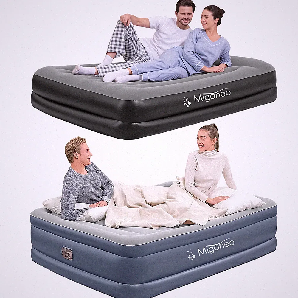 Miganeo Premium Luftbett Luftmatratze Gästebett Deluxe + Pumpe selbstaufblasend