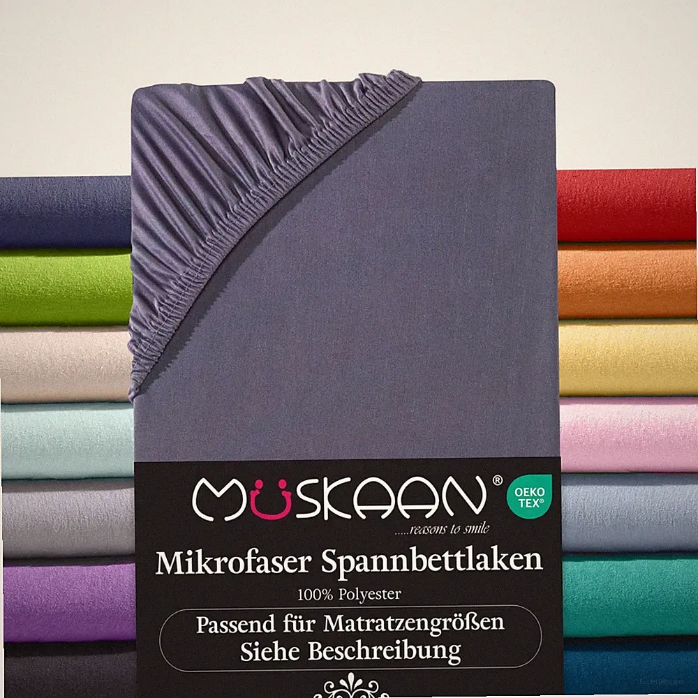 Mikrofaser Spannbettlaken Jersey Spannbetttuch Bügelfrei in 4 Größen 20 Farben