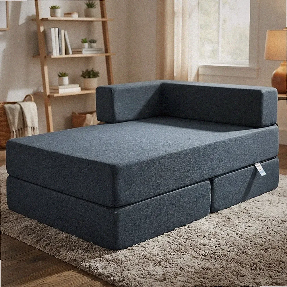 Mittelfestes faltbares Futonsofa & Bett - perfekt zum Übernachten & Entspannen