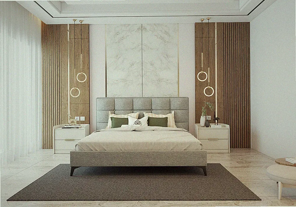 Modern Polsterbett mit Metallrahmen SISI 160x200 cm - ohne Matratze
