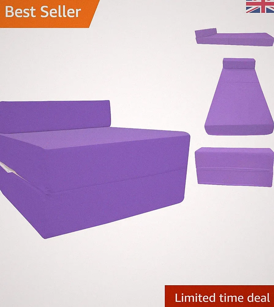 Modernes Z Bett Futon Sofa mit abnehmbarem Bezug - perfekt für Gäste & Kinder
