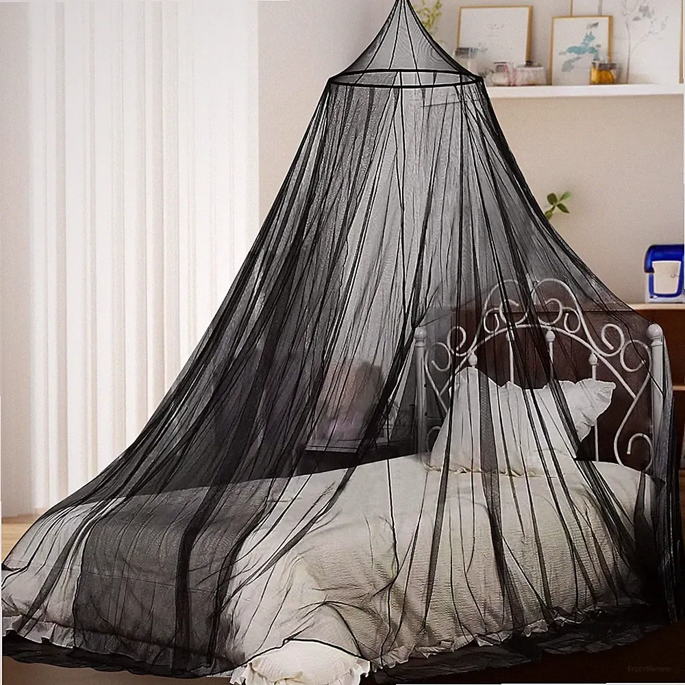 Moskitonetz Bett für Doppelbetten Einzelbett Schwarz,0.6*2.5 *10.5m Moskitonetz