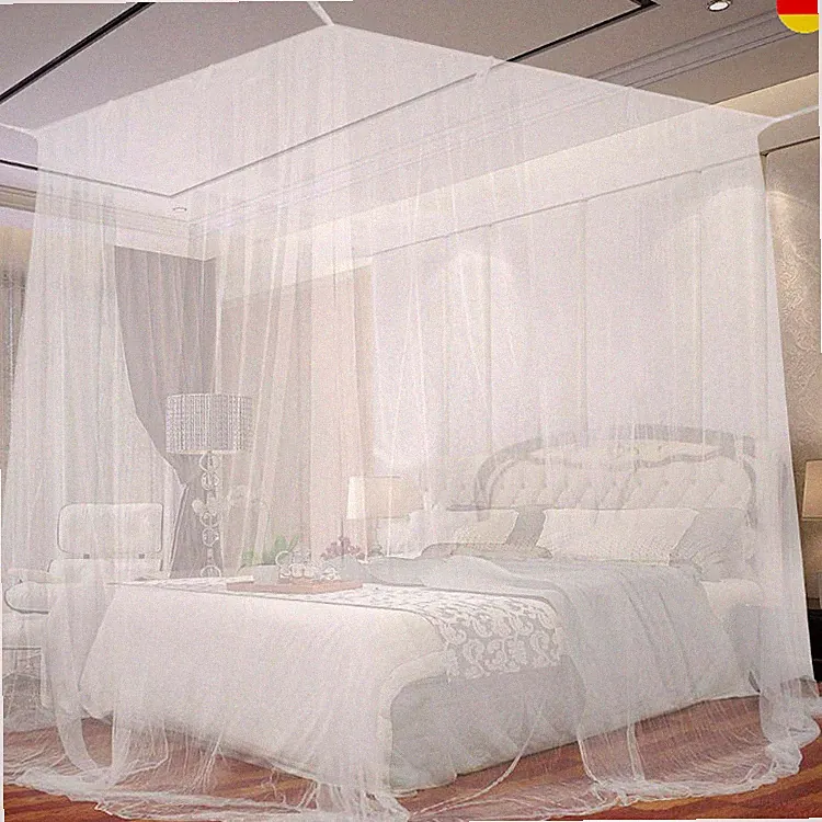 Moskitonetz Feinmaschig Fliegennetz für Doppelbett Einzelbett 200*220*210cm Weiß