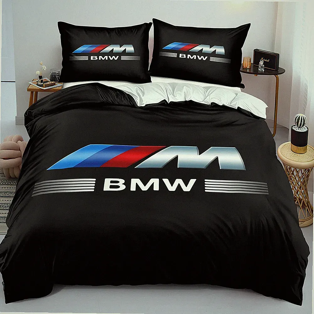 MPower Bettwäsche Set 05.B✨M✨W Logo Bettdeckenbezug 135x200 Kissenbezüge 80x80