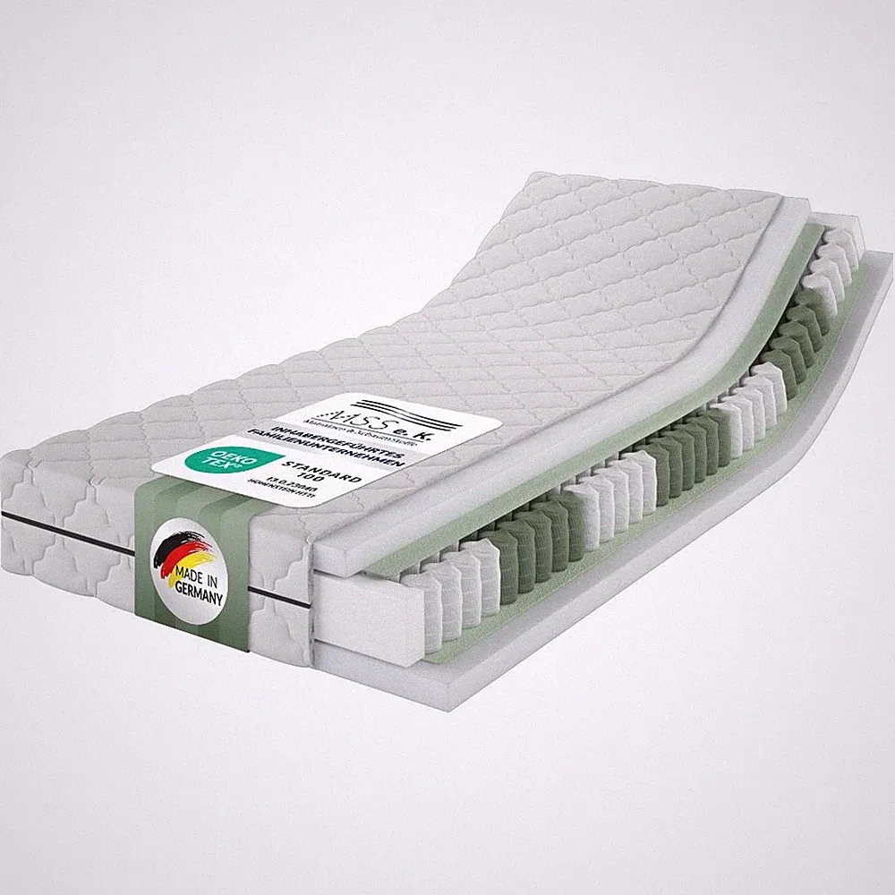 MSS Medic 7 Zonen Taschenfederkern Matratze ergonomisch 90x200 120x200 140x200