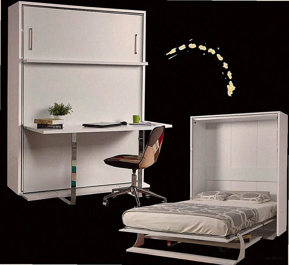 Multimo DOUBLE Schrankbett mit Schreibtisch, 140x190 cm