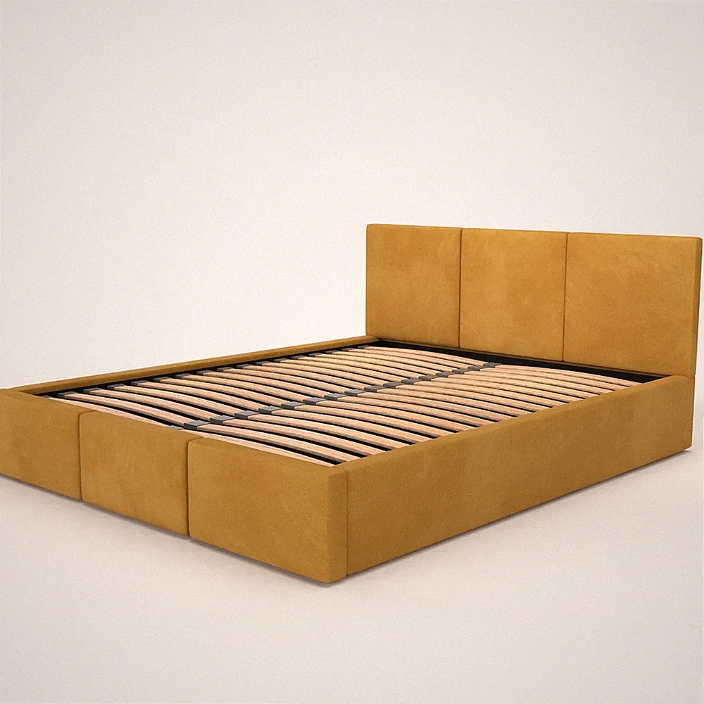 Muralo POLSTERBETT für Schlafzimmer Stoffbett Doppelbett Bett mit Container