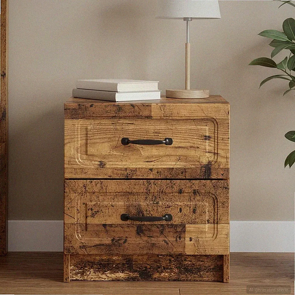 Nachttisch Holzwerkstoff Bettnachttisch Ablage für Schlafzimmer Vintage vidaXL