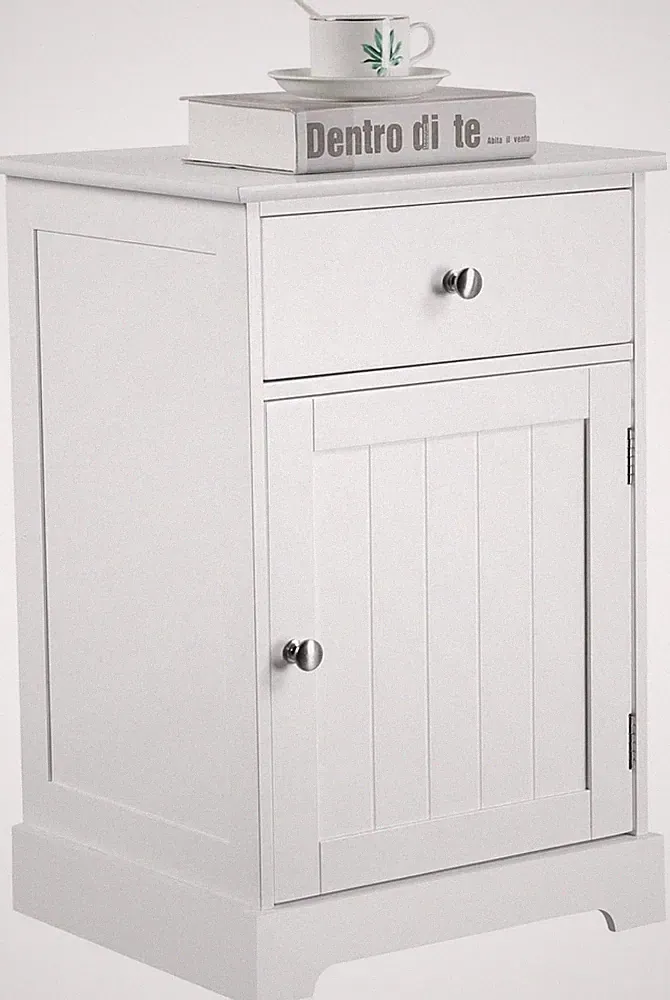 Nachttisch Nachtkommode Boxspringbett 40x35x60 cm Weiß Staura