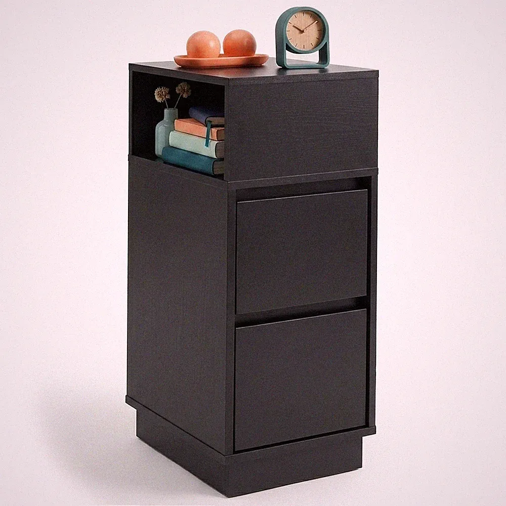 Nachttisch Nachtkommode Nachtschrank Bettkommode Beistellschränkchen schmal Set