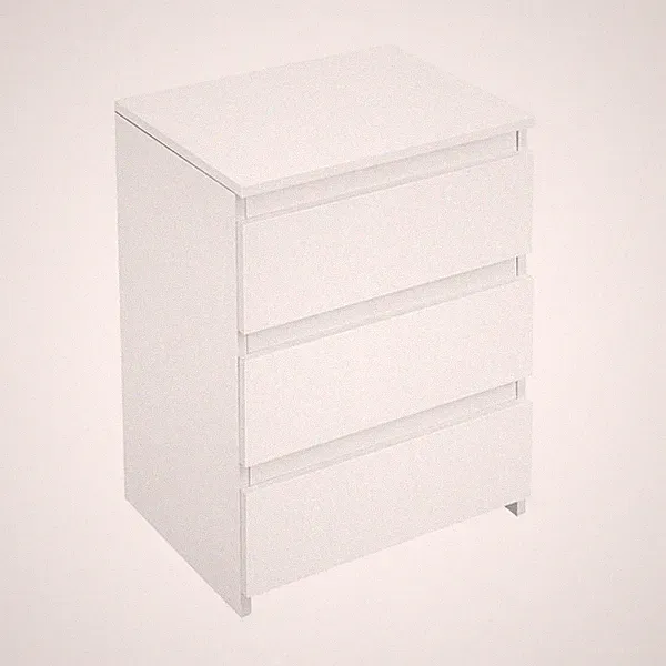 Nachttisch Nachtschrank Boxspringbett Nachtkommode mit 3 Schubladen Nachtkonsole