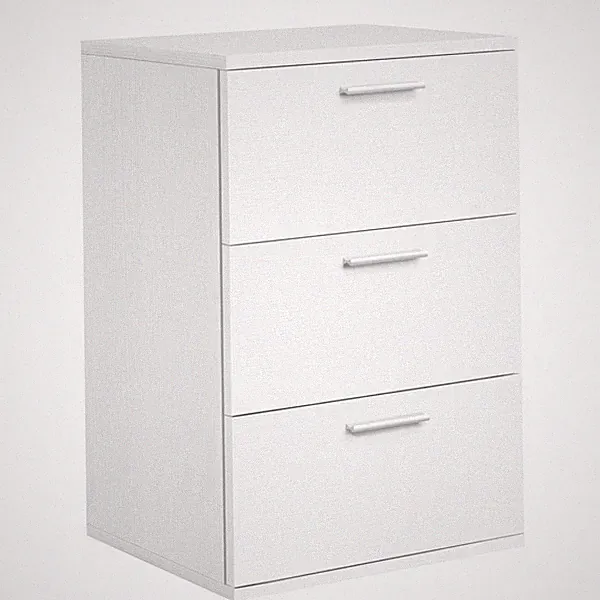 Nachttisch Nachtschrank Nachtkommode Schrank Boxspringbett mit 3 Schubladen Weiß