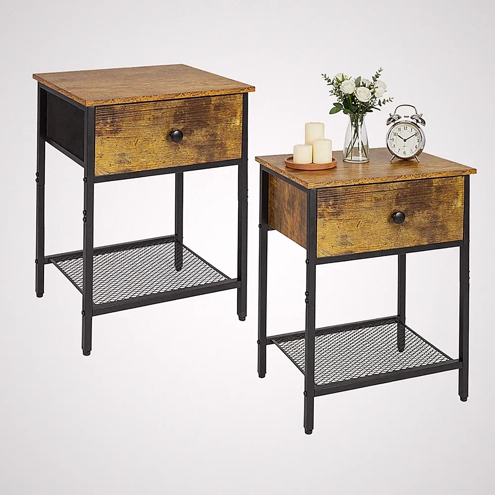 Nachttischschrank Nachtkasten Nachttischschrank Nachtkommode Bettschrank 2er Set