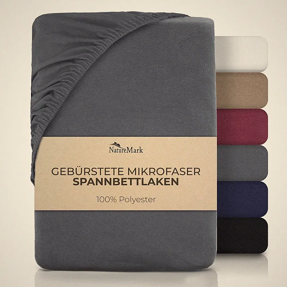 NatureMark Spannbettlaken aus gebürstetem Mikrofaser