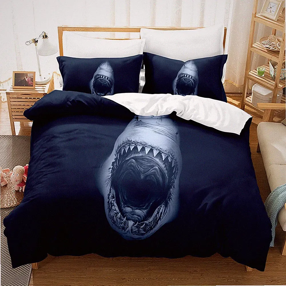 Ocean Predators Quilt Bett bezug Einzel größe Bettwäsche Dekor/anpassbar